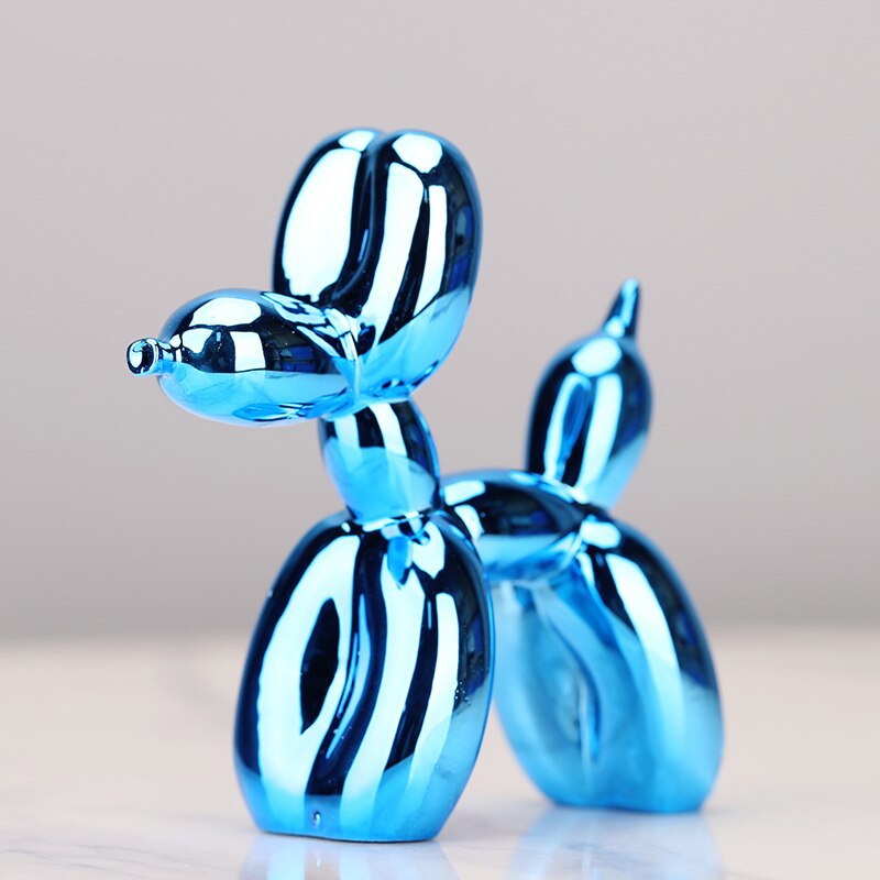 Electroplated Balloon Art Dog Sculpture