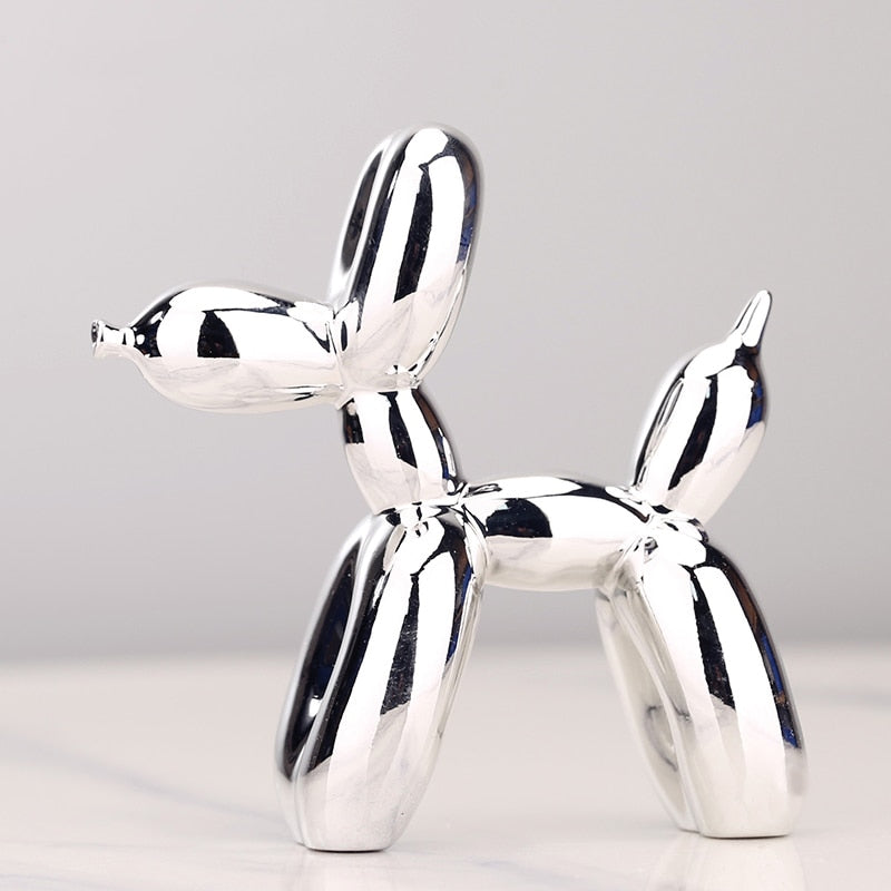 Electroplated Balloon Art Dog Sculpture