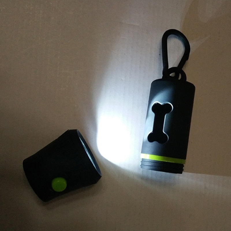 Poop Blinker Black Poop Bag Dispenser with LED Flashlight