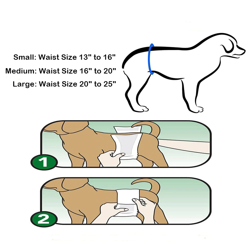 Ohbabyka Washable Reusable Male Dog Diaper