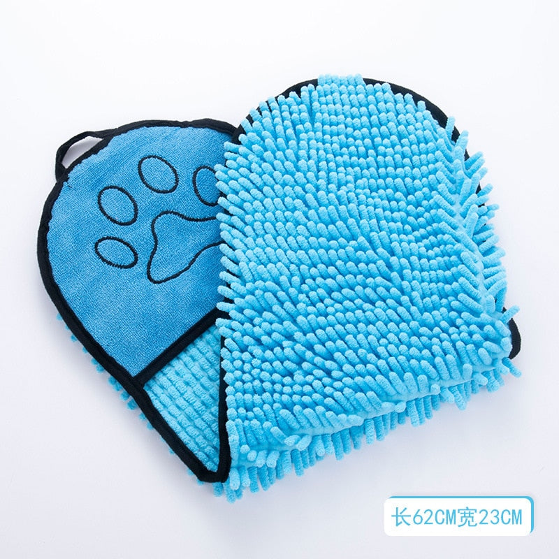 Thick Chenille Bath Towels for dogs