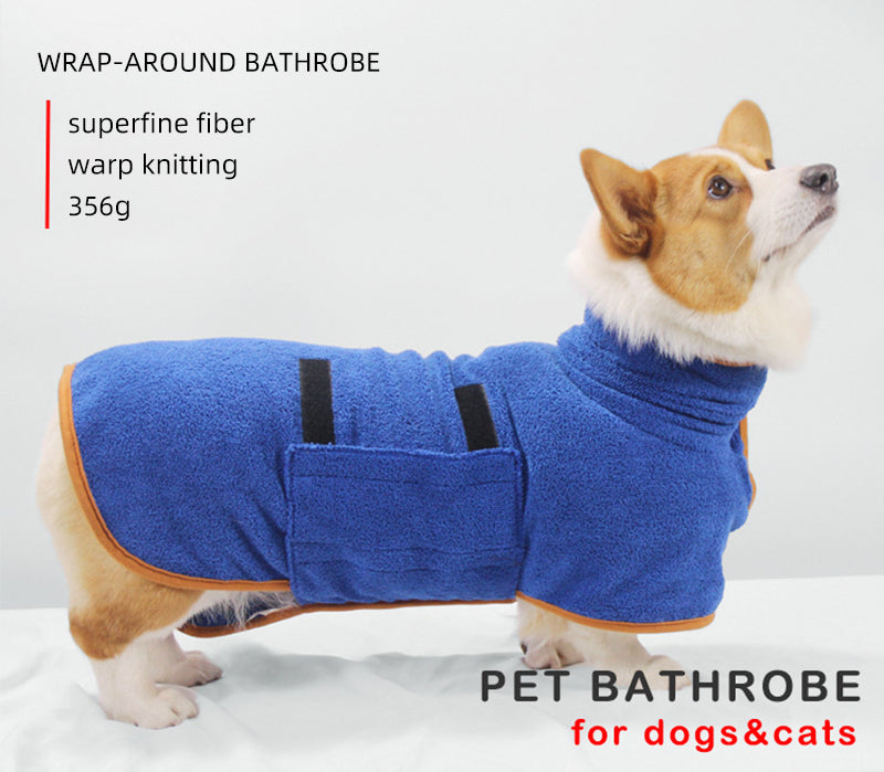 Absorbent Dog Bathrobe Towel