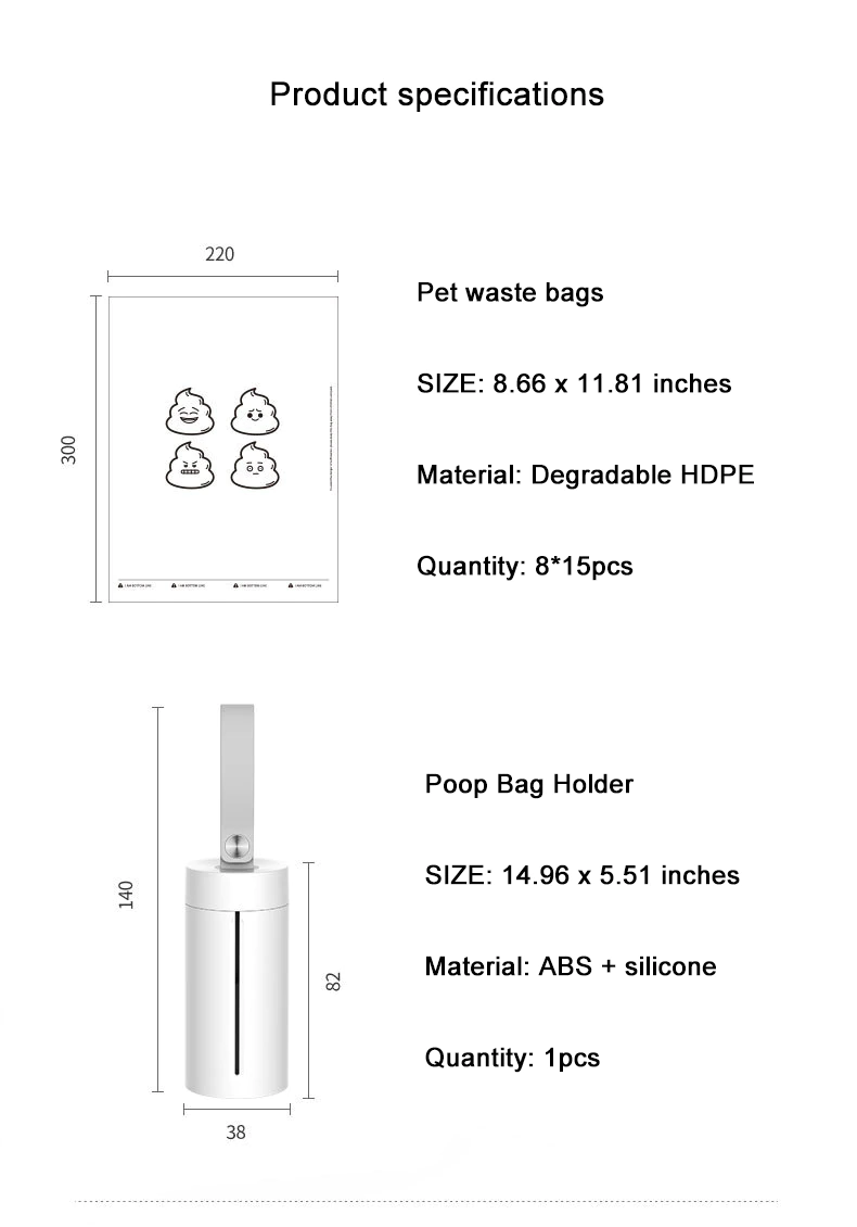 Petkit Slim White Silica Gel Poop Bag Dispenser