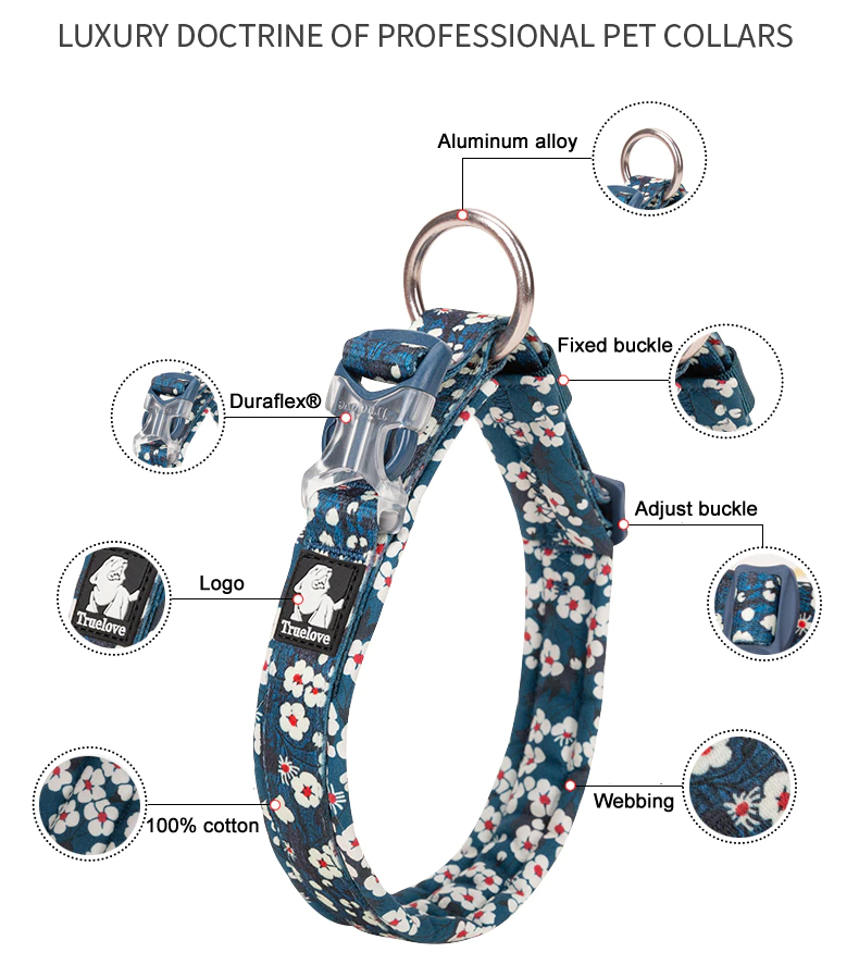 Truelove Floral Dog Collar